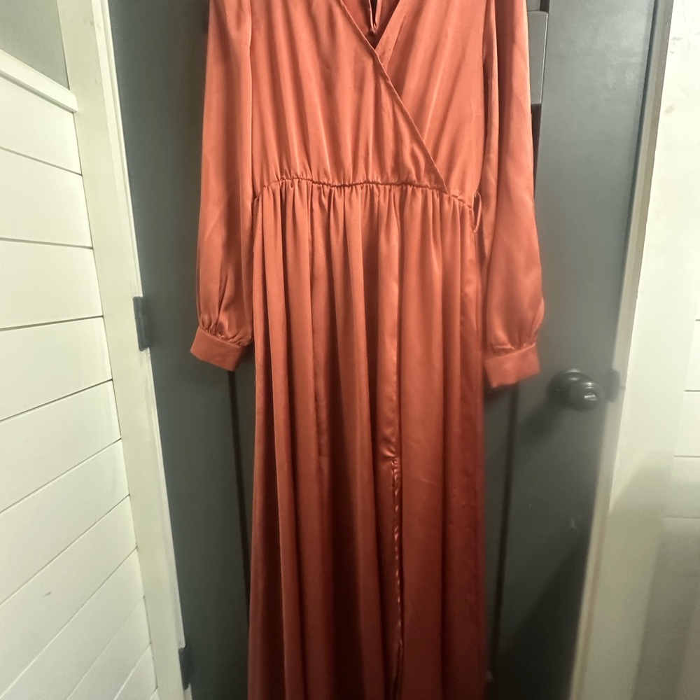 Chic Terracotta Maxi Dress